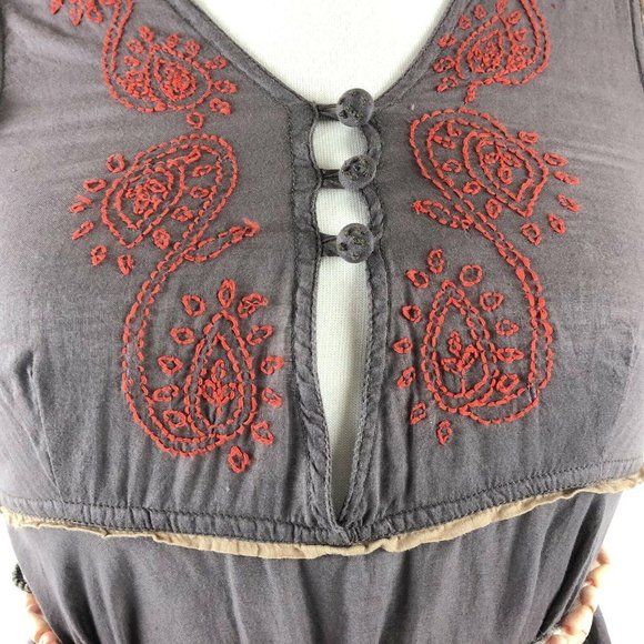 Free People Beaded Embllished Sequin Embroidered M - Picture 2 of 12